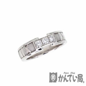 TIFFANY Atlas Ring diamonds White Roman numerals to